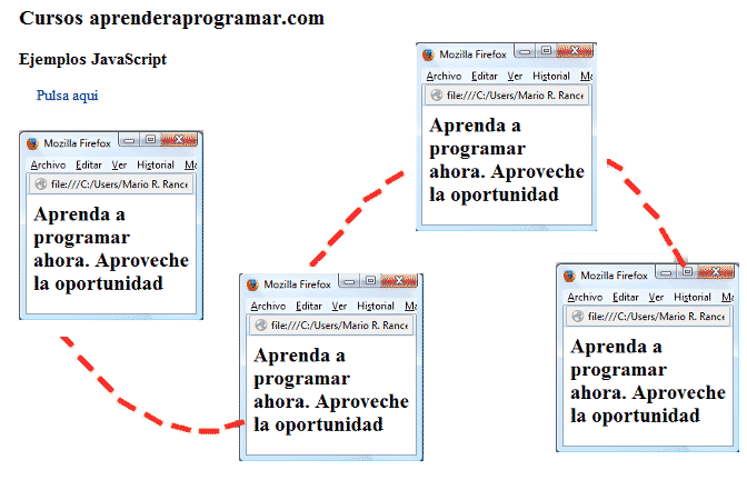efecto movimiento sinusoidal javascript