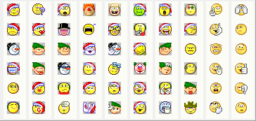 Yahoo Messenger Christmas emoticons