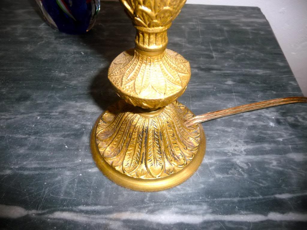 Details about lampe de bureau en pate de verre signée muller freres