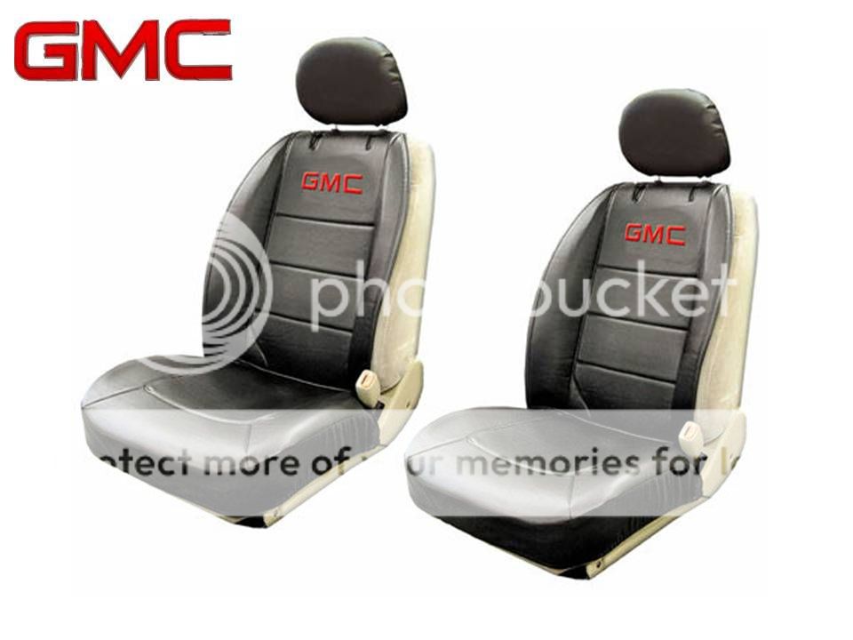 GMC Elite Seat Covers Black Synthetic Leather Side Air Bag Ready Fast Shipping