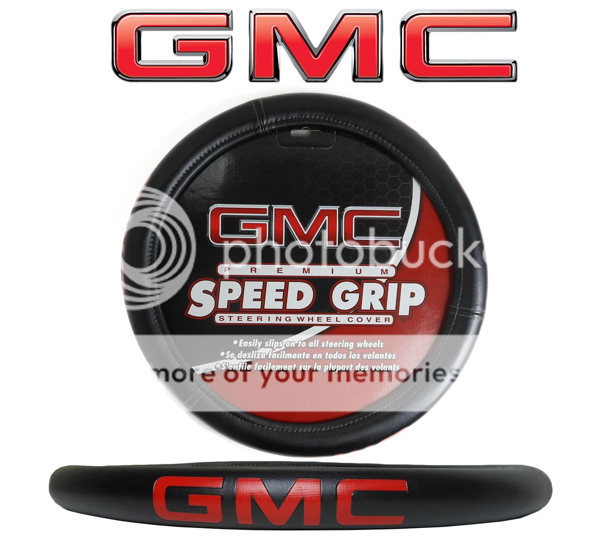 GMC Premium Speed Grip Black Steering Wheel Cover