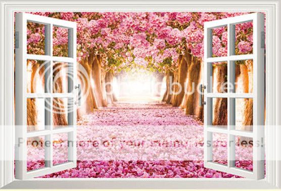 $14 团购立体风景墙贴1张,5款图案任选,pvc半透明